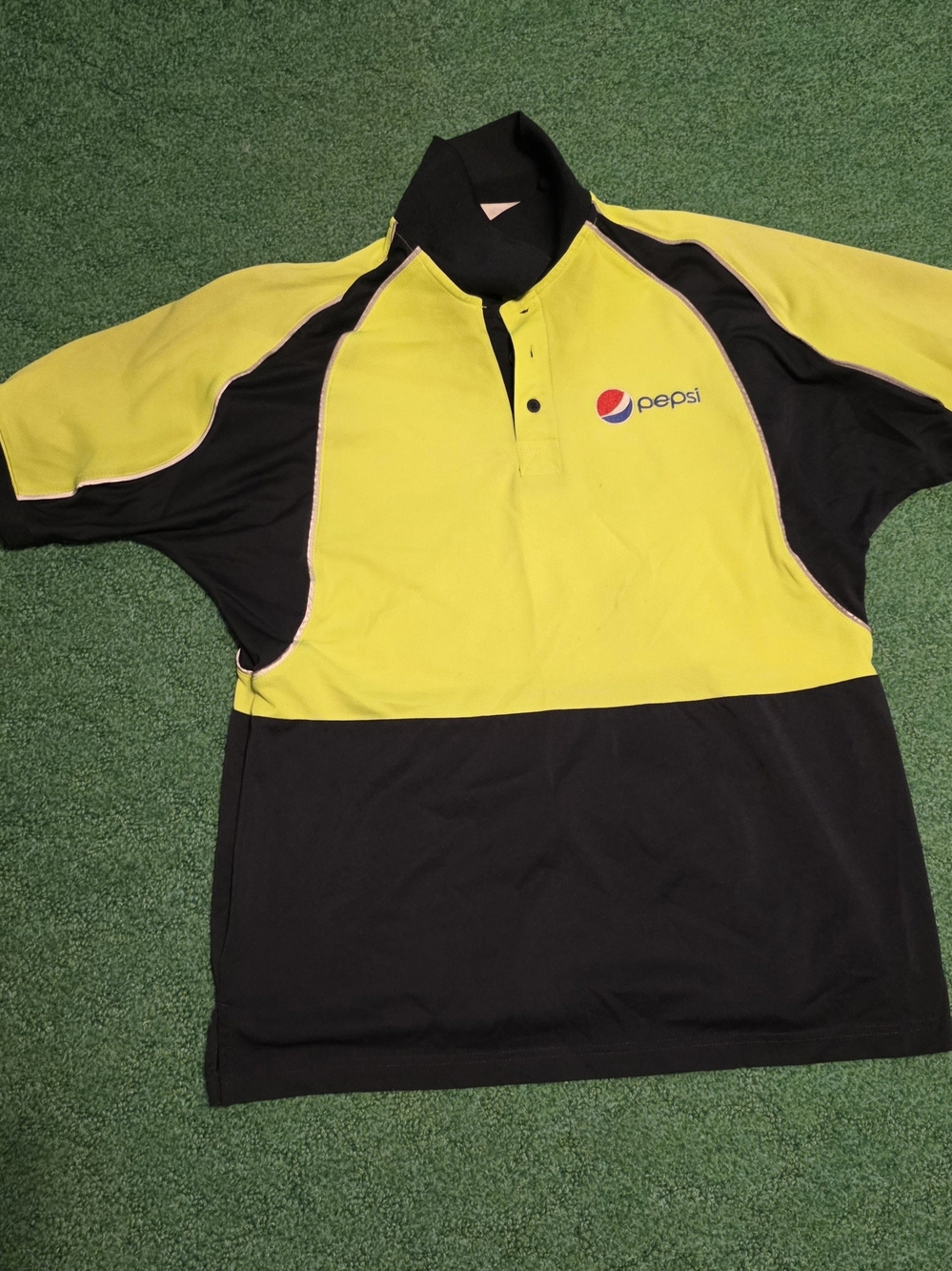 Pepsi Yellow and Black Polo Shirt